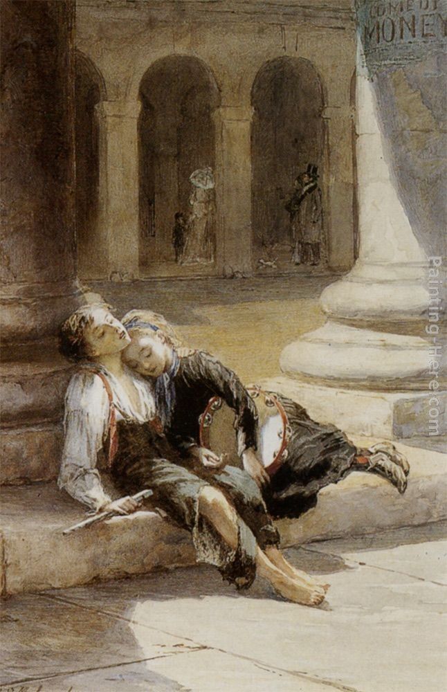Augustus Edwin Mulready Tired Minstrels